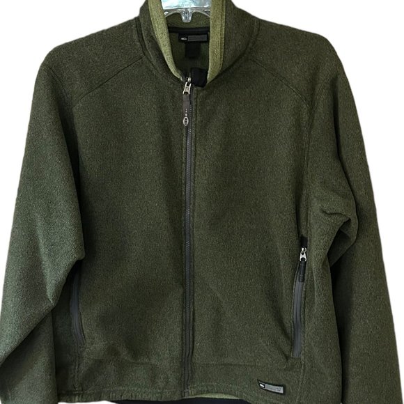 Men's REI Full Zip Fleece Jacket Green XL Great Condition - Picture 1 of 3